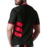 LEADER T-shirt en mesh LOADED Noir-Rouge
